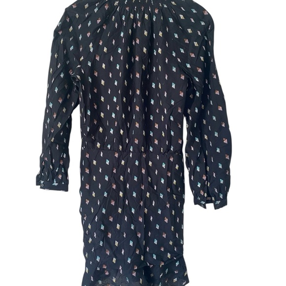 Veronica Beard Black Metallic Jacquard ALIA Ruched Ruffle mini dress - Picture 4 of 13